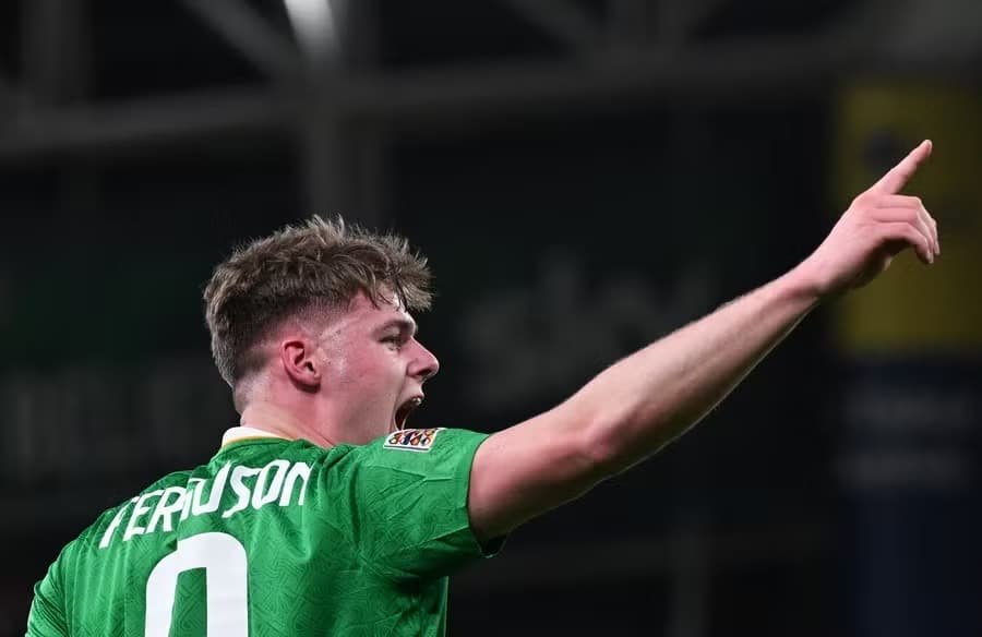 Evan Ferguson během UEFA Nations League 2024/25